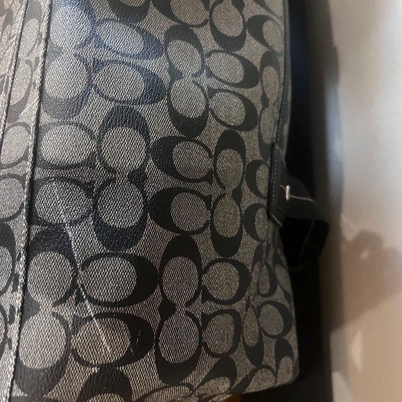 Coach Signature Coated Canvas Heritage Stripe Duffle Bag - Picture 7 of 8